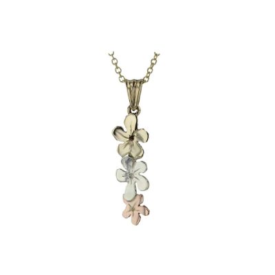 Trilian Style 9ct. Gold Burren Flower Pendant
