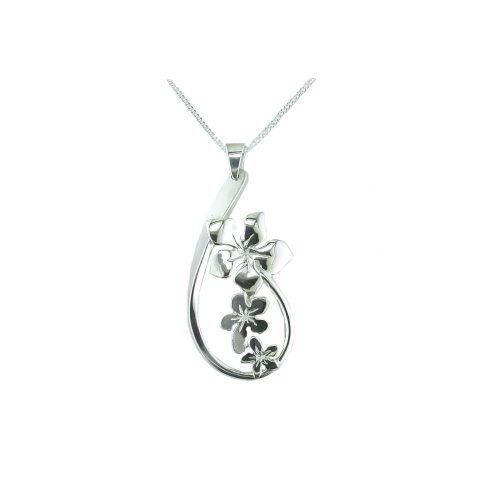 Burren Collection 3 Flower Silver Burren Pendant