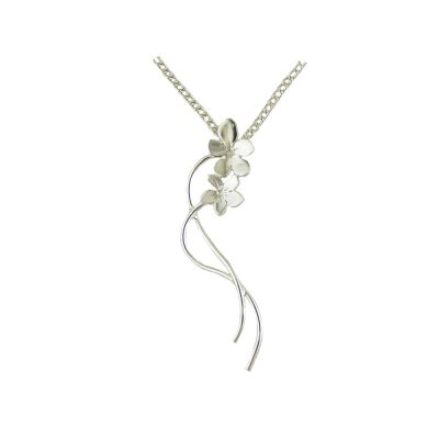 Sterling Silver Burren Flower Pendant