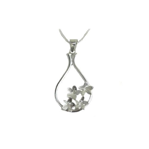 Burren Collection Silver Burren Flower Pendant with 4 Flowers