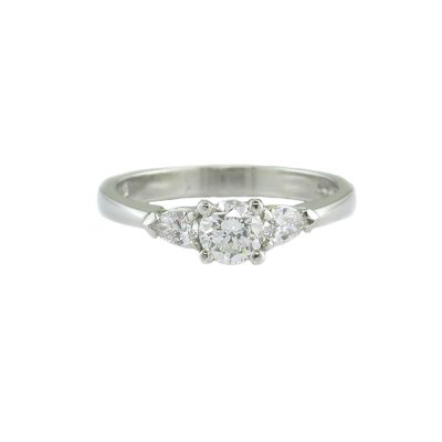 3 Stone Platinum Diamond Ring