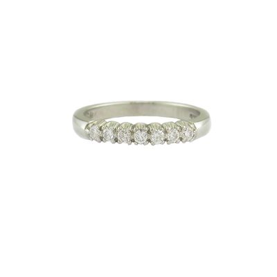 Platinum Eternity Ring Set with 7 Diamonds