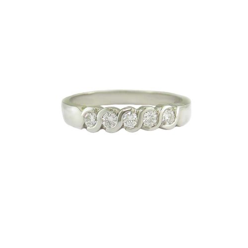 Eternity Rings Platinum Eternity Ring Set with 5 Diamonds