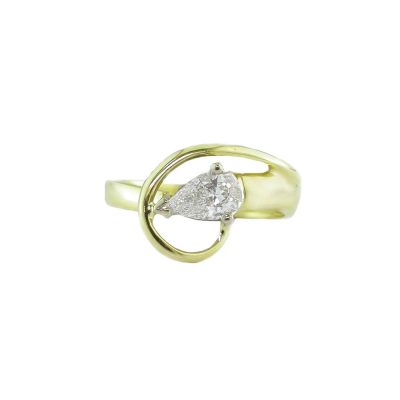 18ct. Yellow Gold Swirl Diamond Ring
