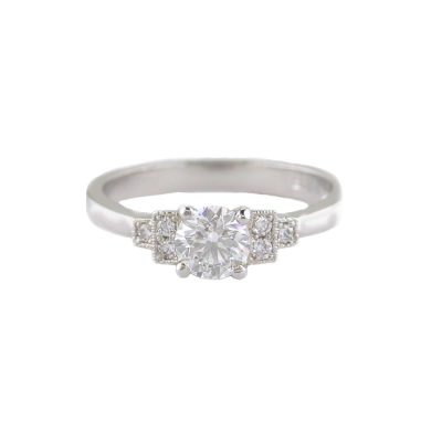 Vintage Style Diamond Solitaire Ring