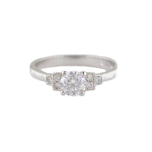 Dress Rings Vintage Style Diamond Solitaire Ring