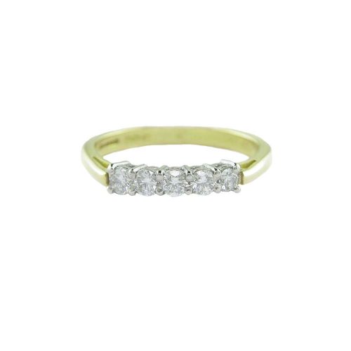 Eternity Rings 18ct. Gold Eternity Ring with 5 Diamonds