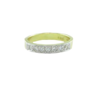 18ct. Yellow Gold Eternity Ring with Platinum Overlay