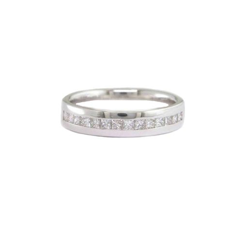 Eternity Rings 18ct. White Gold Ring Channel set with Princess cut Diamonds