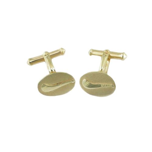 Gents Jewellery 9ct. Yellow Gold Hurley Cufflinks