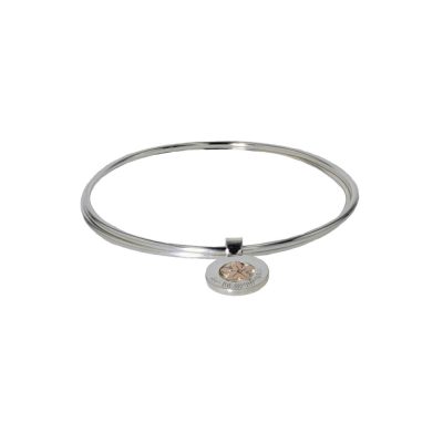 Sterling Silver Burren Flower Bangle
