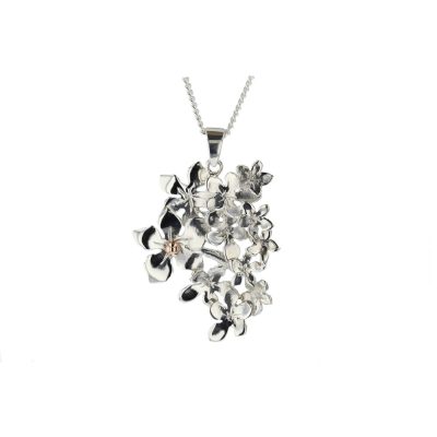 Sterling Silver Burren Cluster of Flowers Pendant