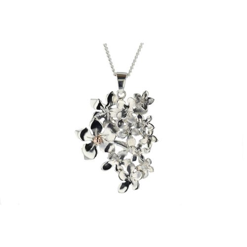 Burren Collection Sterling Silver Burren Cluster of Flowers Pendant