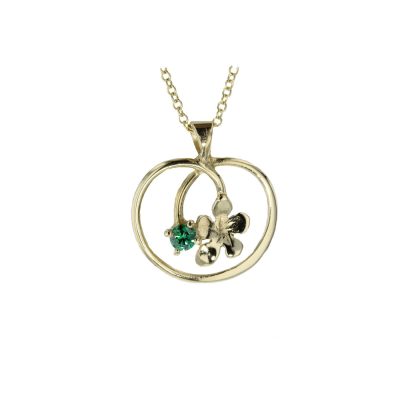 9ct. Gold Pendant with Burren Flower