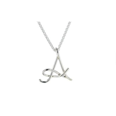 Handmade Initial Pendant in Sterling Silver