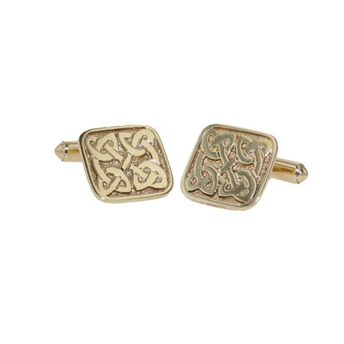 Gents Jewellery 9ct. Gold Celtic Square Cufflinks