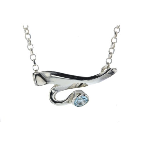 Jewellery Blue Topaz Sterling Silver Pendant