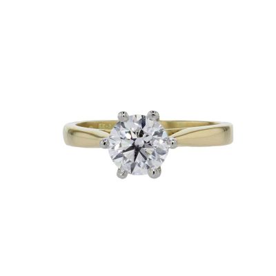 18ct Yellow Gold 1.0ct Solitaire Diamond Ring