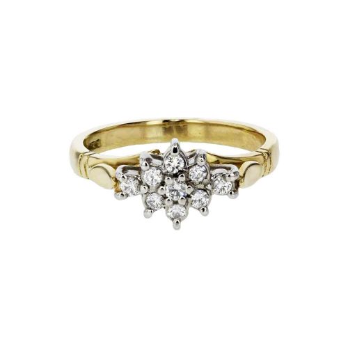 Cluster 18ct. Yellow Gold Ring Diamond Cluster