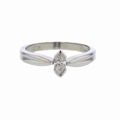 Platinum Ring, Marquise Cut Diamond