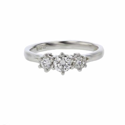 3 Stone Platinum Engagement Ring