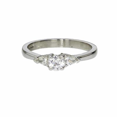 3 Stone Platinum Diamond Engagement Ring