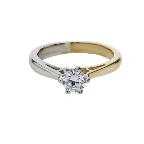 Engagement and Diamond Rings 18ct. Yellow Gold and Platinum Engagement Ring