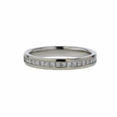 18ct. White Gold Ring, 20 Channel set Diamonds