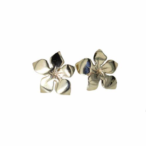 Burren Collection 9ct. Gold Large Burren Flower Earrings