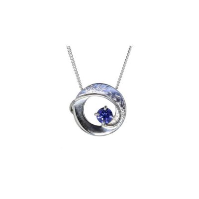 Sterling Silver Synthetic Tanzanite Pendant