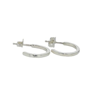 Sterling Silver Handmade Solid Hoop Earrings