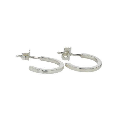 Earrings Sterling Silver Handmade Solid Hoop Earrings