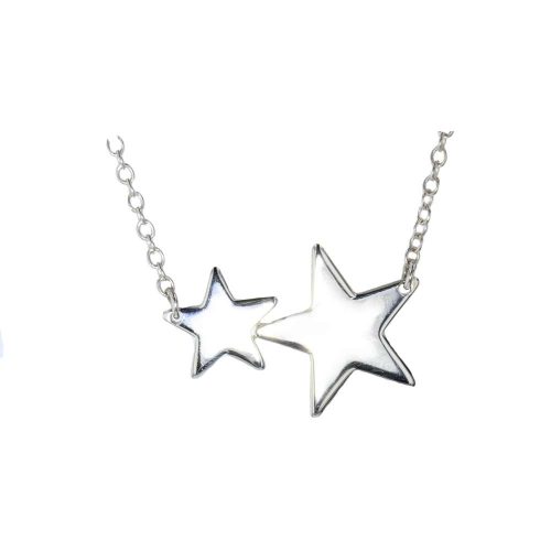 Jewellery Sterling Silver Pendant with Two Stars