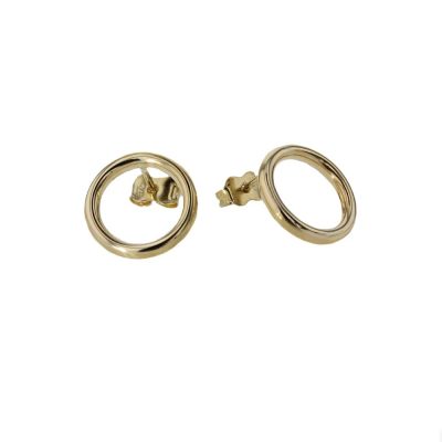9ct Yellow Gold Circle Earrings