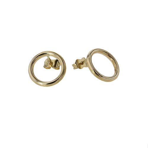 Earrings 9ct Yellow Gold Circle Earrings