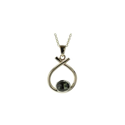 9ct. Gold Pendant with Bezel set Tourmaline