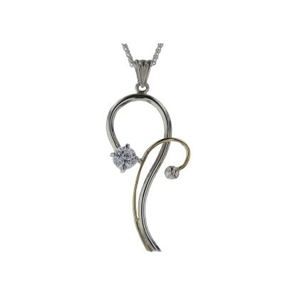 Sterling Silver and Yellow Gold Pendant