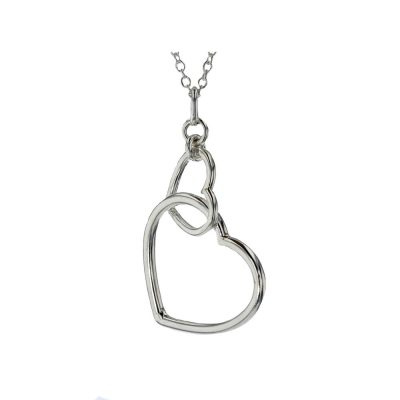 Interlocking Sterling Silver Heart Pendant