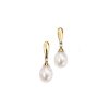Earrings 9ct. Yellow Gold Pearl and Diamond Earrings