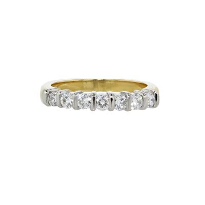 18ct Yellow Gold Diamond Ring with Platinum Setting