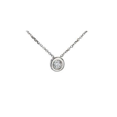 0.25ct Floating Diamond Pendant in 18ct White Gold