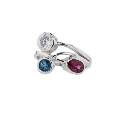 9ct White Gold Birthstone/Gemstone Ring
