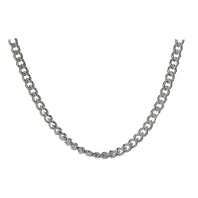 Flat Curb Sterling Silver Gents Chain