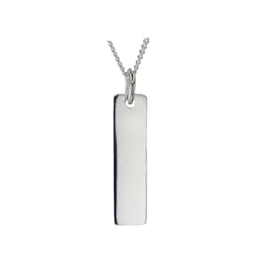Sterling Silver Ingot Rectangular Pendant