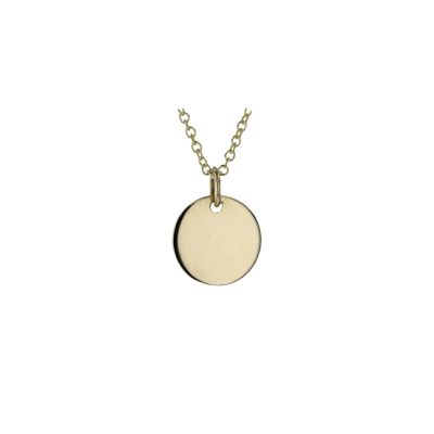 9ct Yellow Gold Engravable Disc