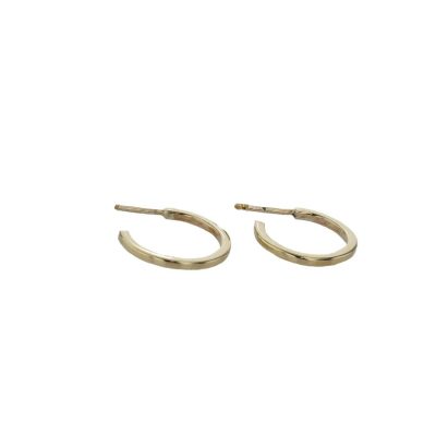 9ct Yellow Gold Handmade Hoop Earrings