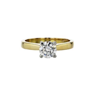 1ct Round Brilliant Cut Solitaire Diamond Ring
