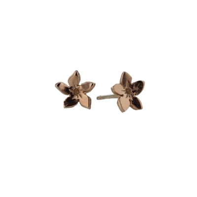 9ct. Rose Gold Gentian Burren Flower Earrings