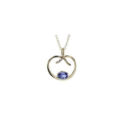 Heart Shaped Tanzanite Pendant in 9ct Gold