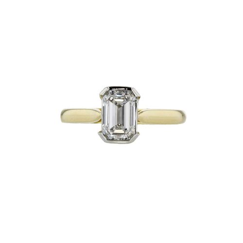 Engagement and Diamond Rings 1.01ct Emerald Cut LAB Grown Diamond
